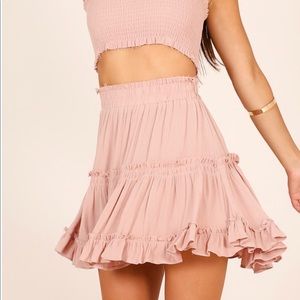 ShowPo Flowy Mini Skirt Light Pink NWT